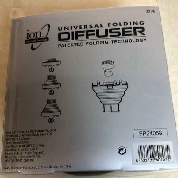 Ion Universal Folding Diffuser 301148 New In Box Black - Picture 3 of 6